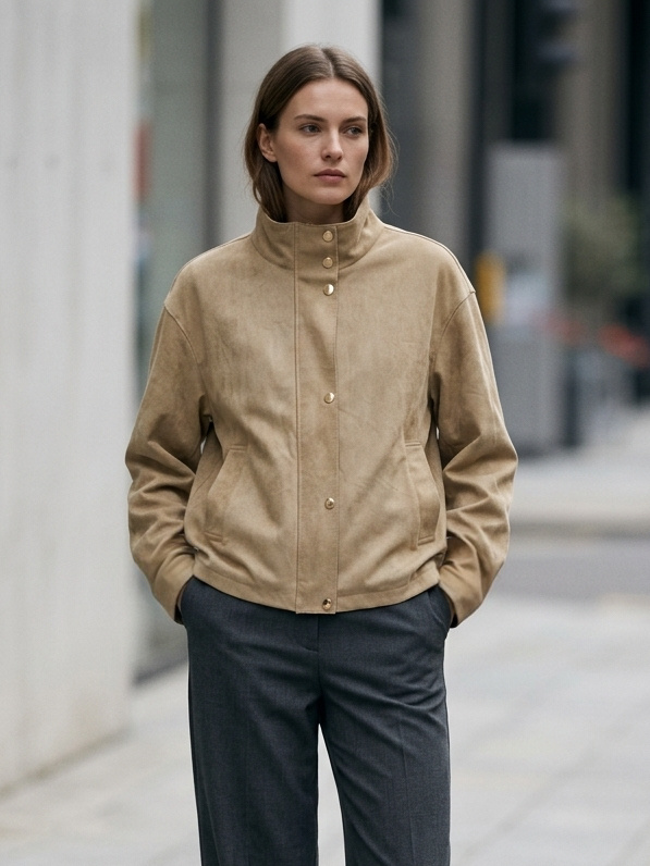 Wholesaler U SEE - Suede jacket with buttons