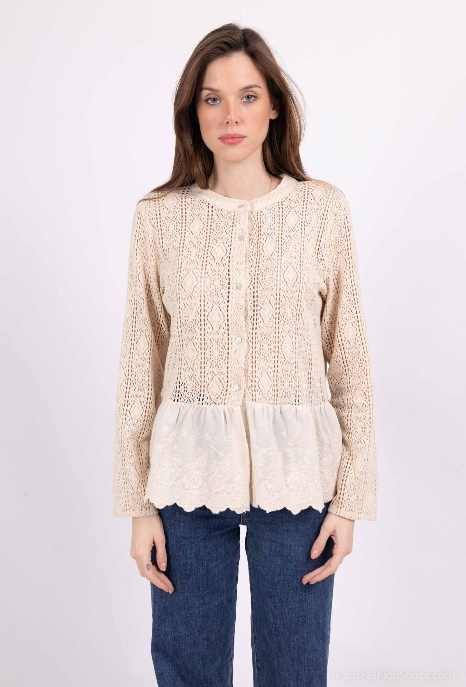 Grossiste Unigirl - Blouse dentelle boutonnée