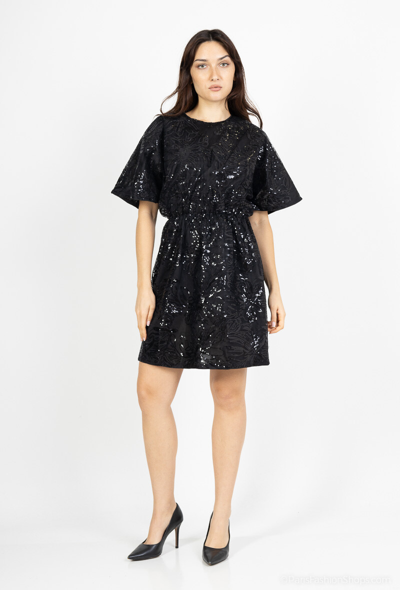 Wholesaler Unigirl - Short dress with wide sleeves and openwork sequins