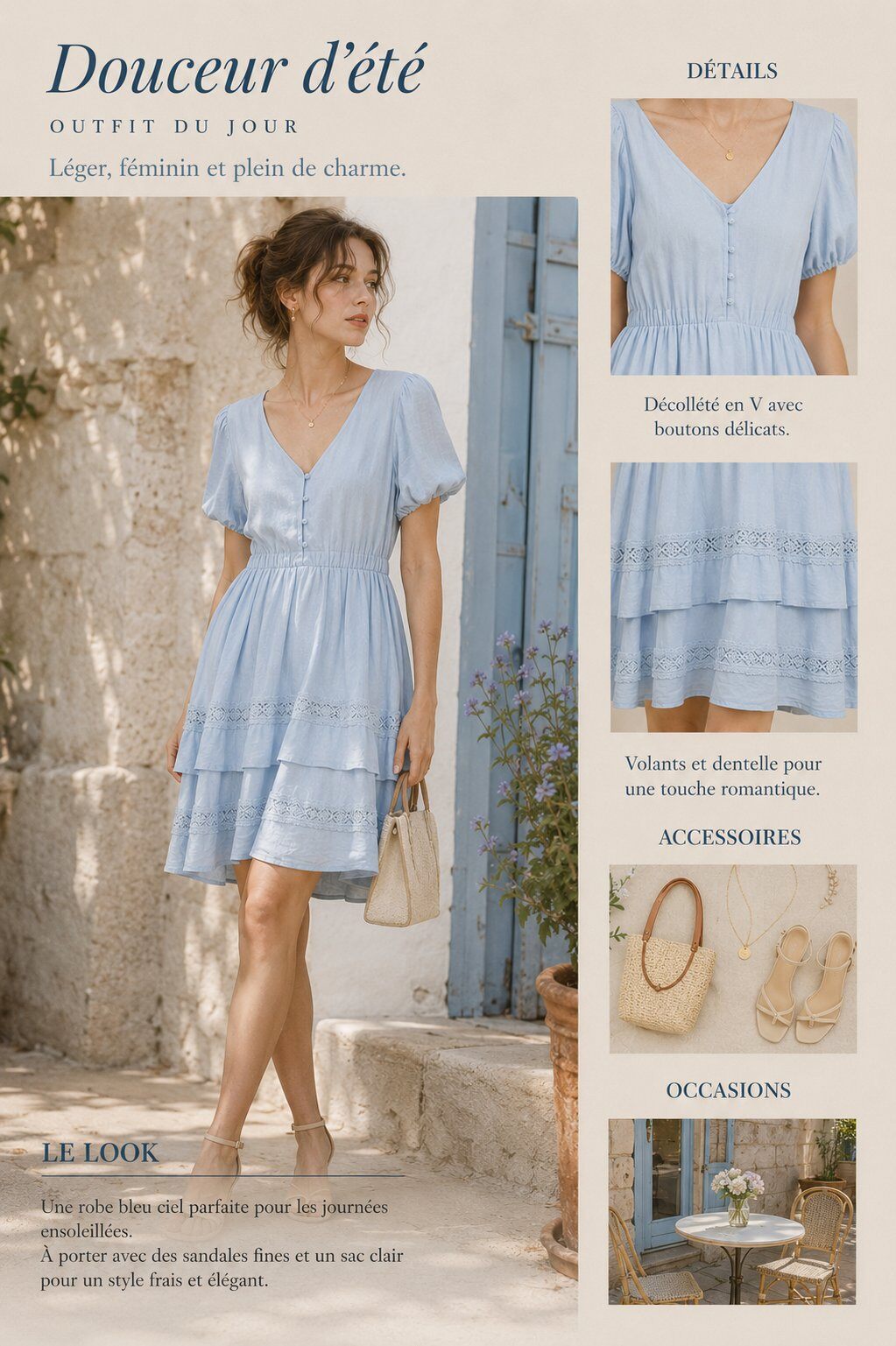 Grossiste Unigirl - Robe bohème chic à dentelle esprit vacances