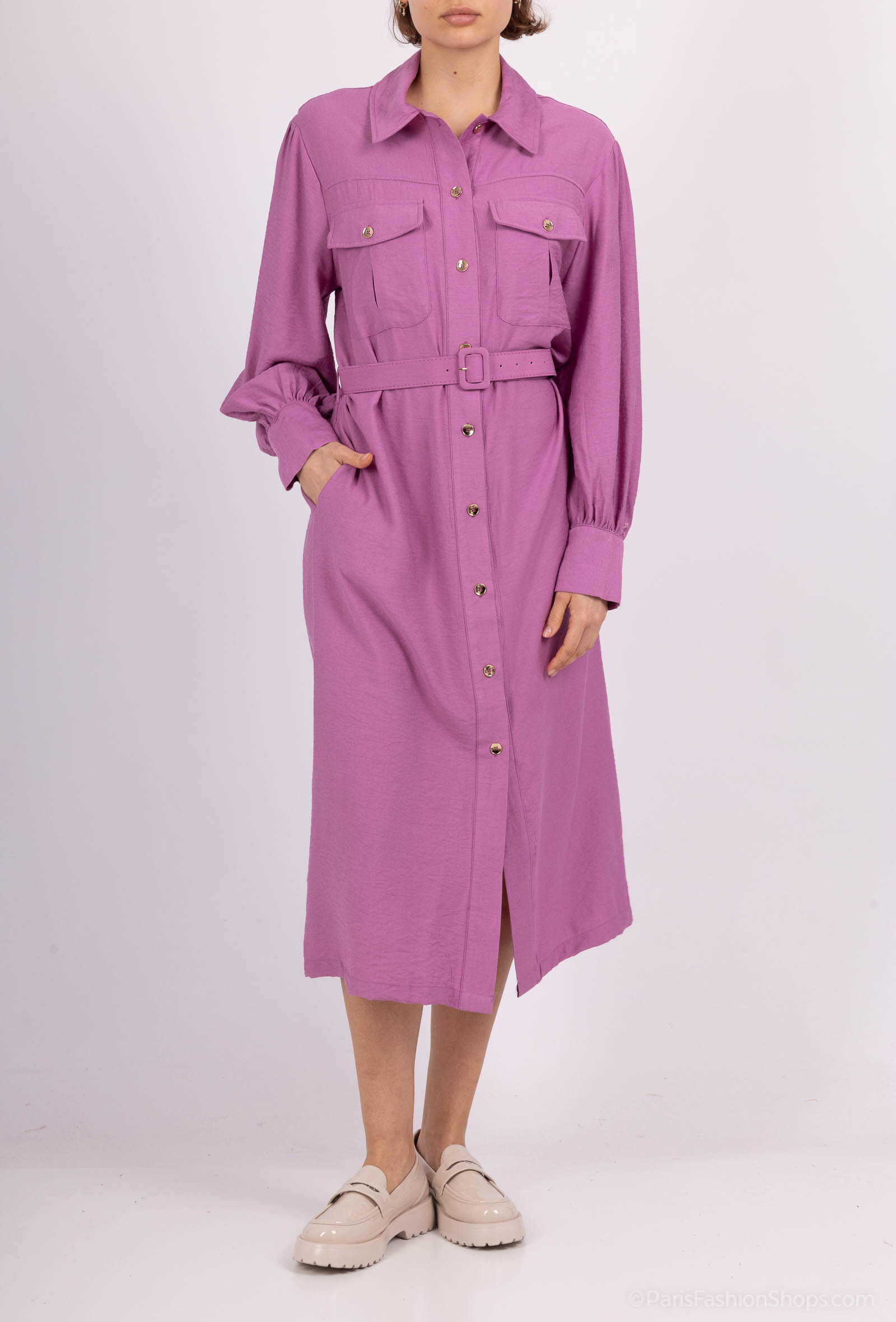 Grossista Unigirl - abito a camicia a maniche lunghe