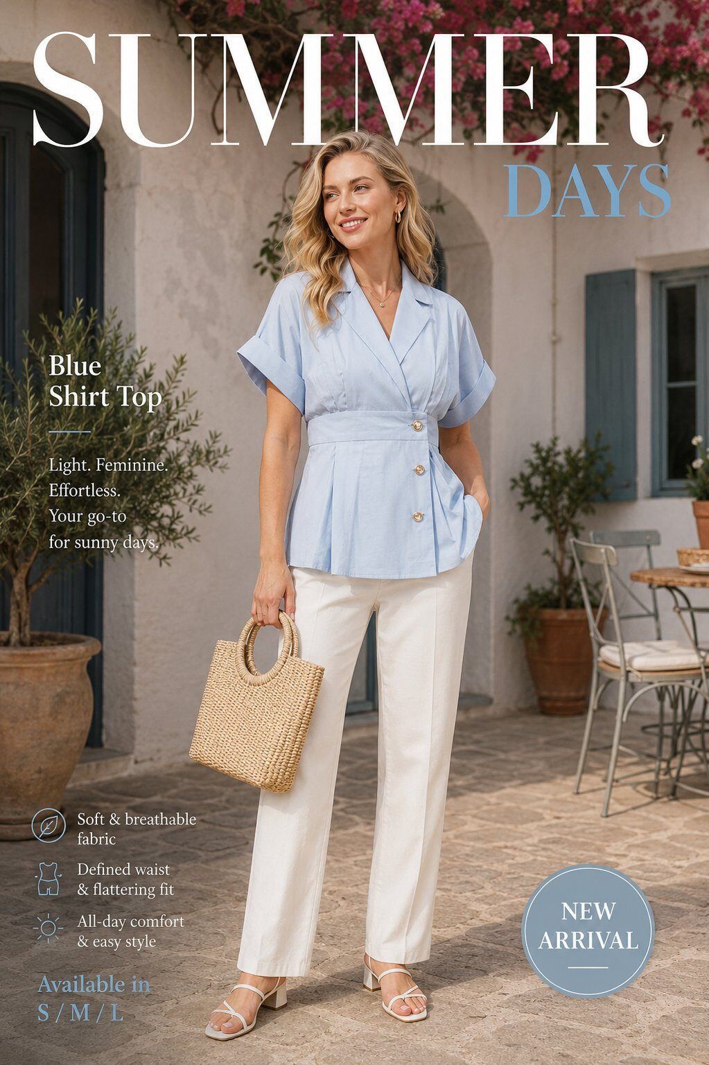 Grossiste Unigirl - Blouse Tailleur Cintrée Manches Courtes｜Style Chic & Élégant