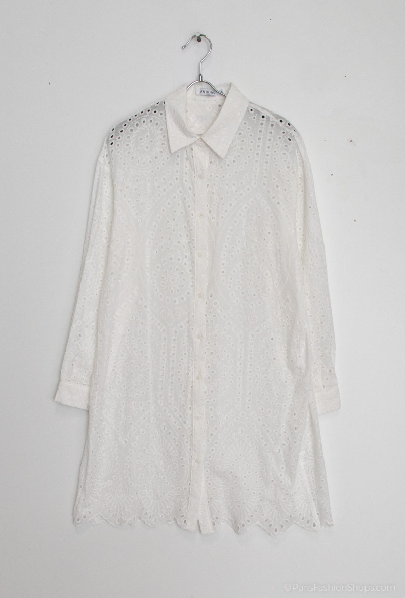Grossiste Unigirl - Chemise long dentelle à manches longues