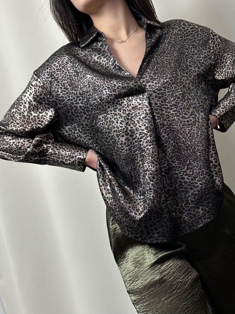 Mayorista Unika Paris - Blusa oversize de leopardo con lentejuelas