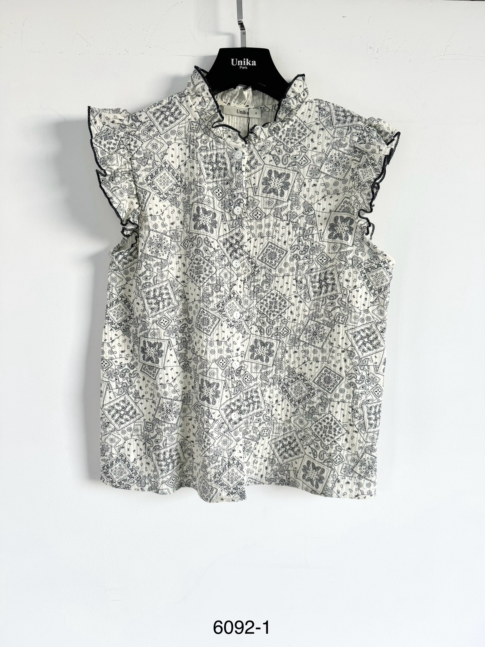 Wholesaler Unika Paris - Printed cotton gauze blouse