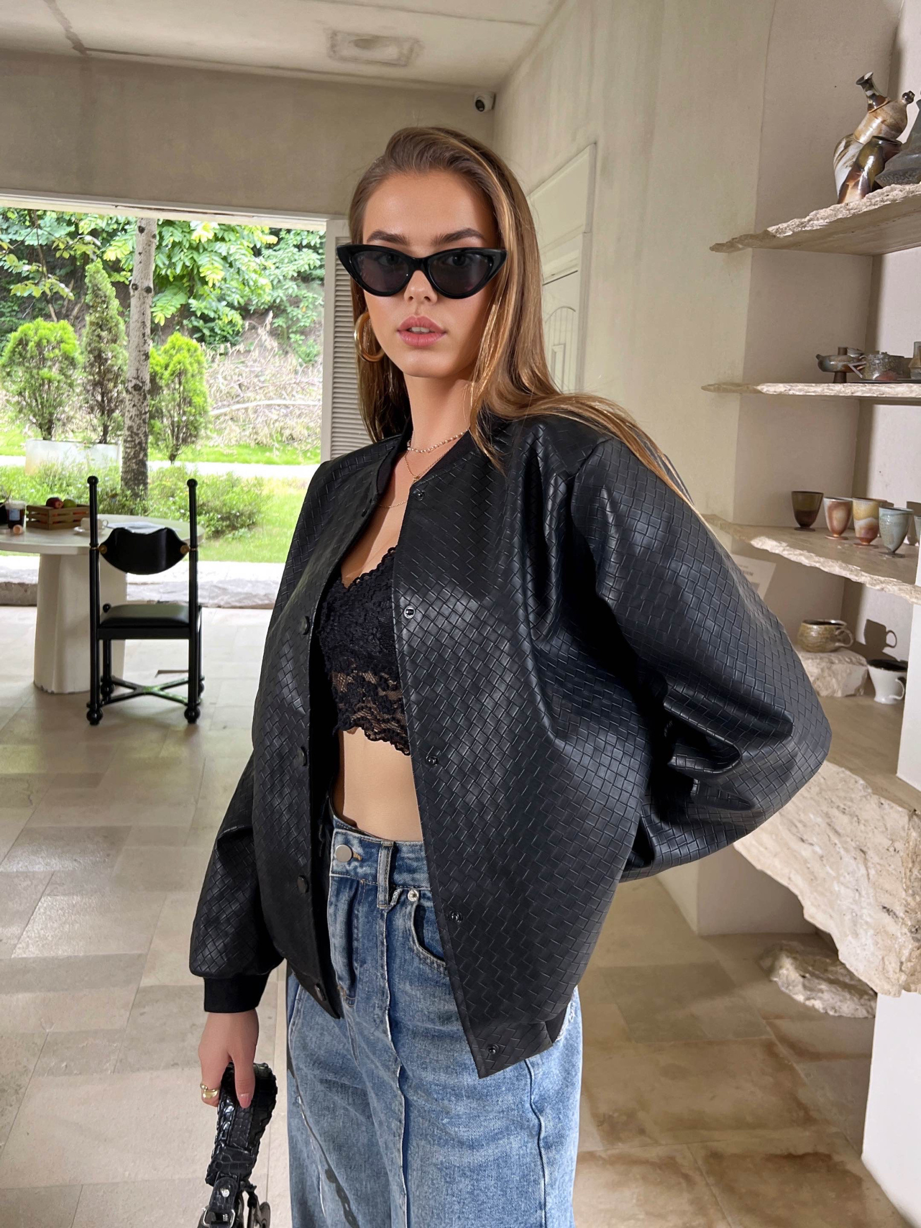 Mayorista Unika Paris - Cazadora bomber de cuero