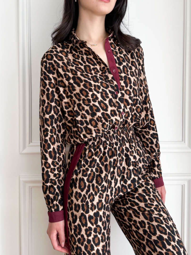 Grossiste Unika Paris - Chemise léopard à bande