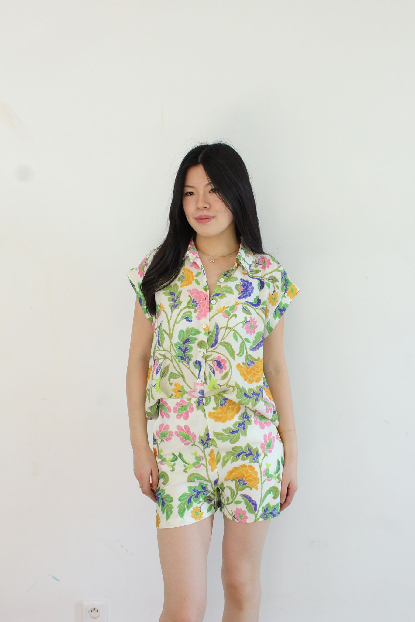 Grossiste Unika Paris - Chemise manches courtes imprimé fleuri