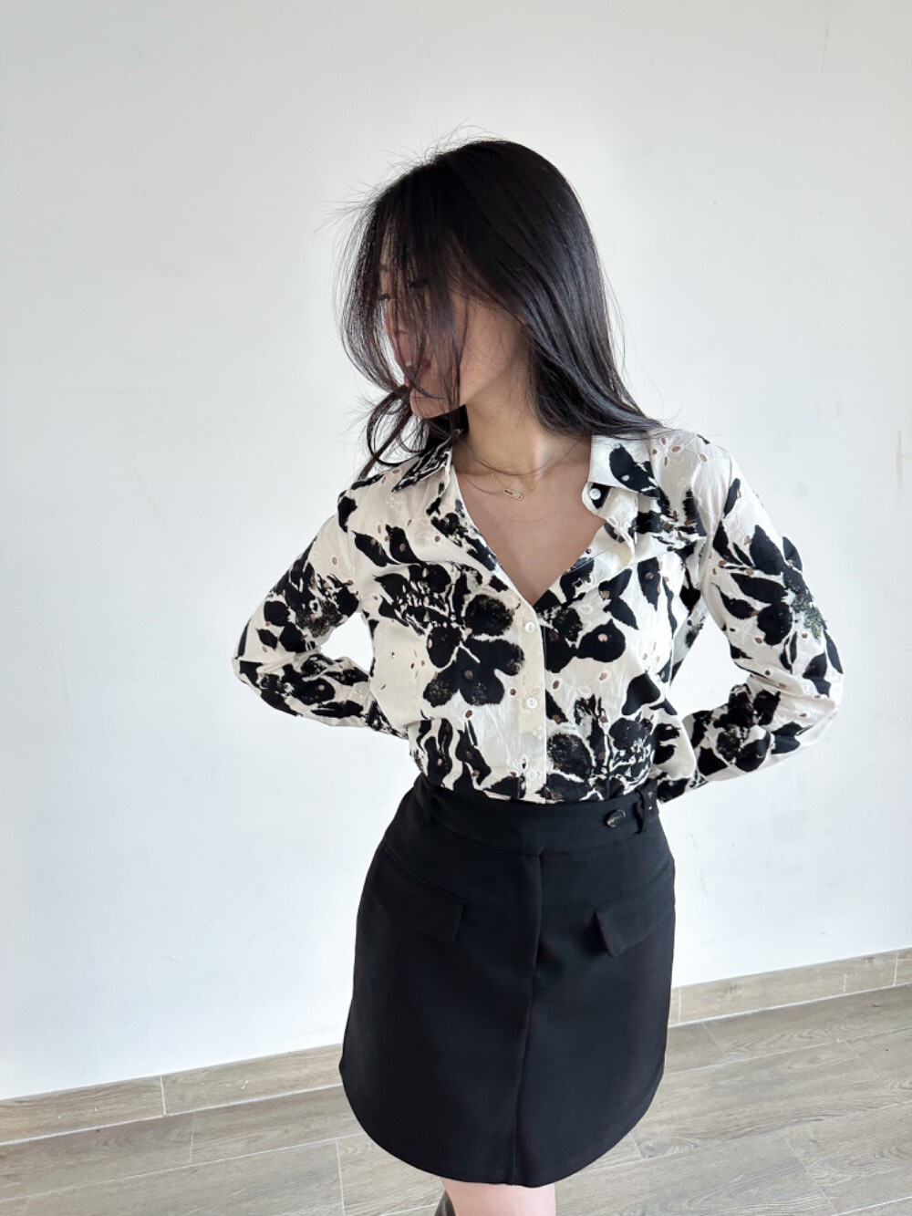 Wholesaler Unika Paris - Printed shirt with English embroidery