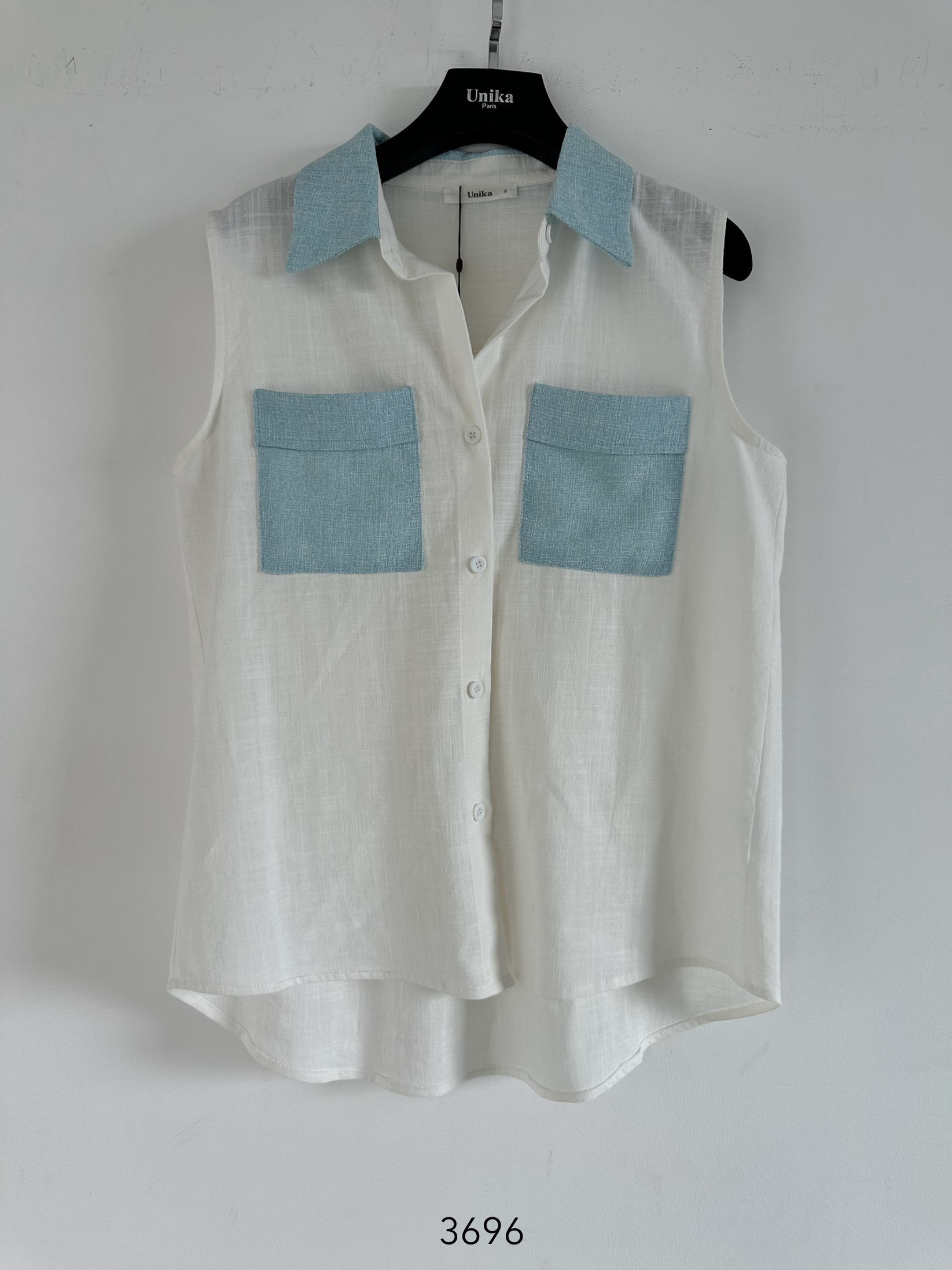 Wholesaler Unika Paris - Shirt with colored collar and pockets