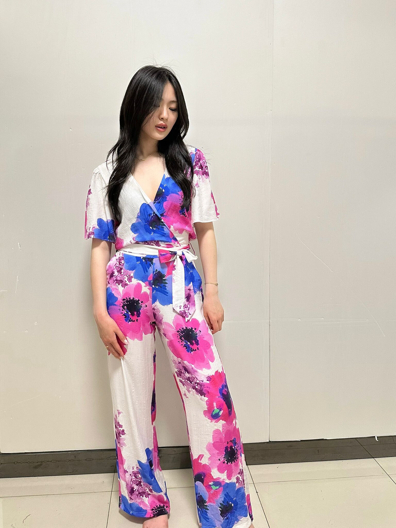Grossiste Unika Paris - Combinaison imprimé grosses fleurs