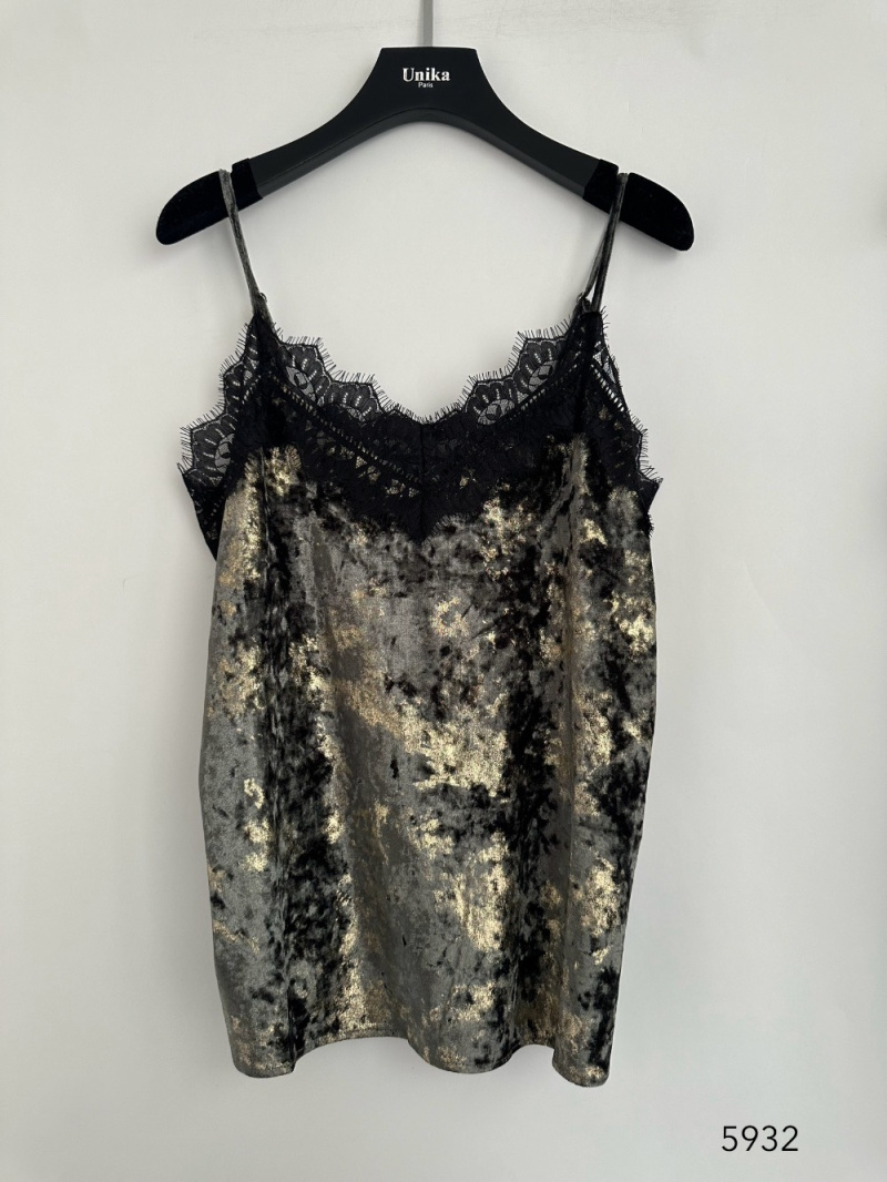 Mayorista Unika Paris - Camisola de terciopelo y encaje