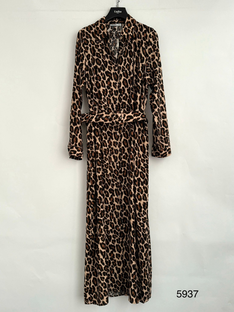 Grossiste Unika Paris - Robe longue léopard