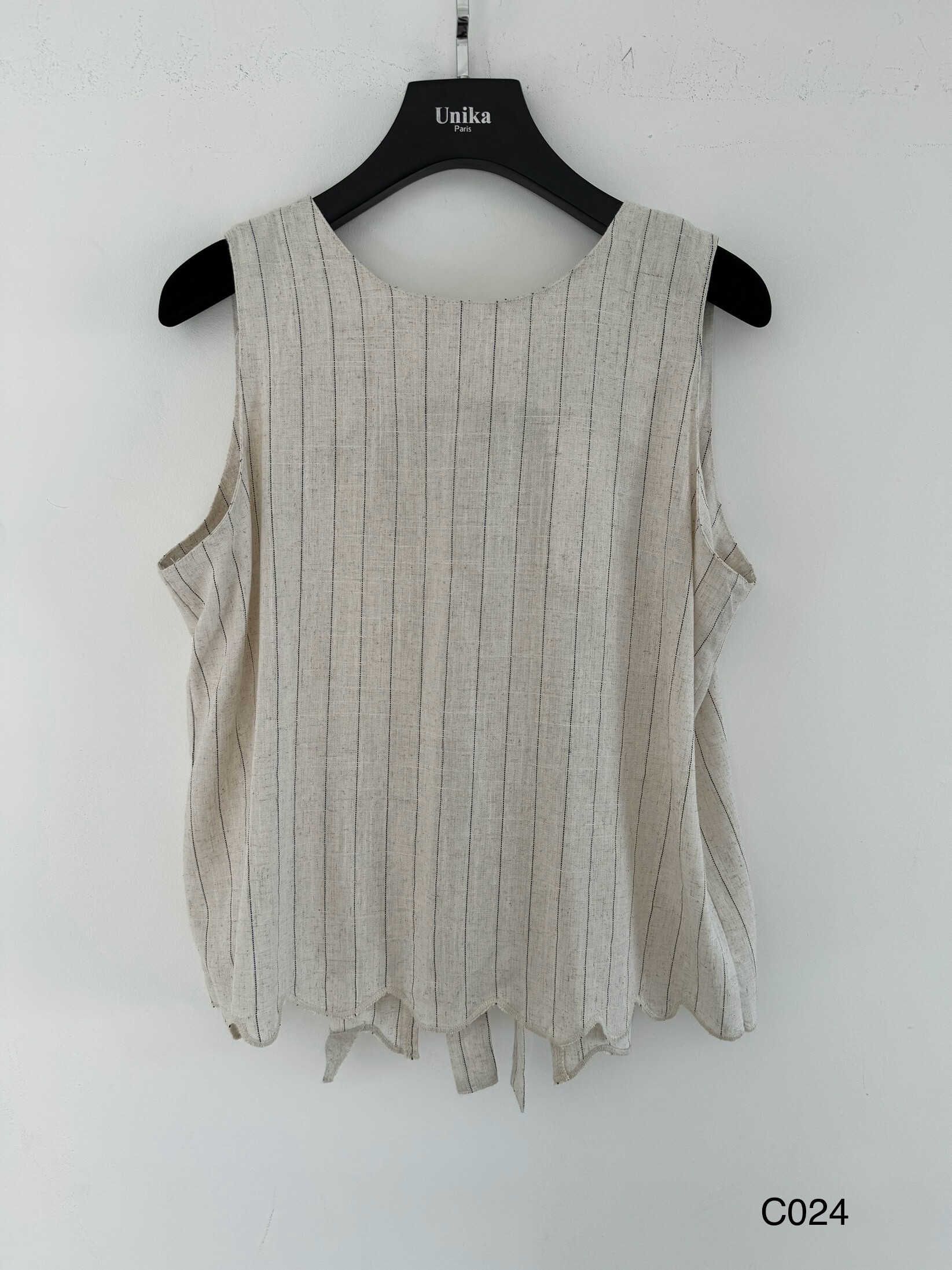 Wholesaler Unika Paris - Striped linen top