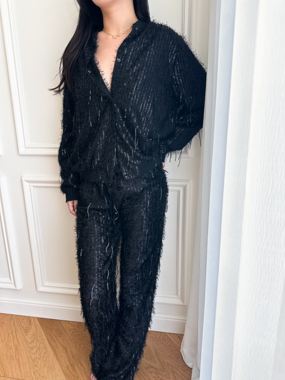Wholesaler Unika Paris - Sequined and furry bomber jacket