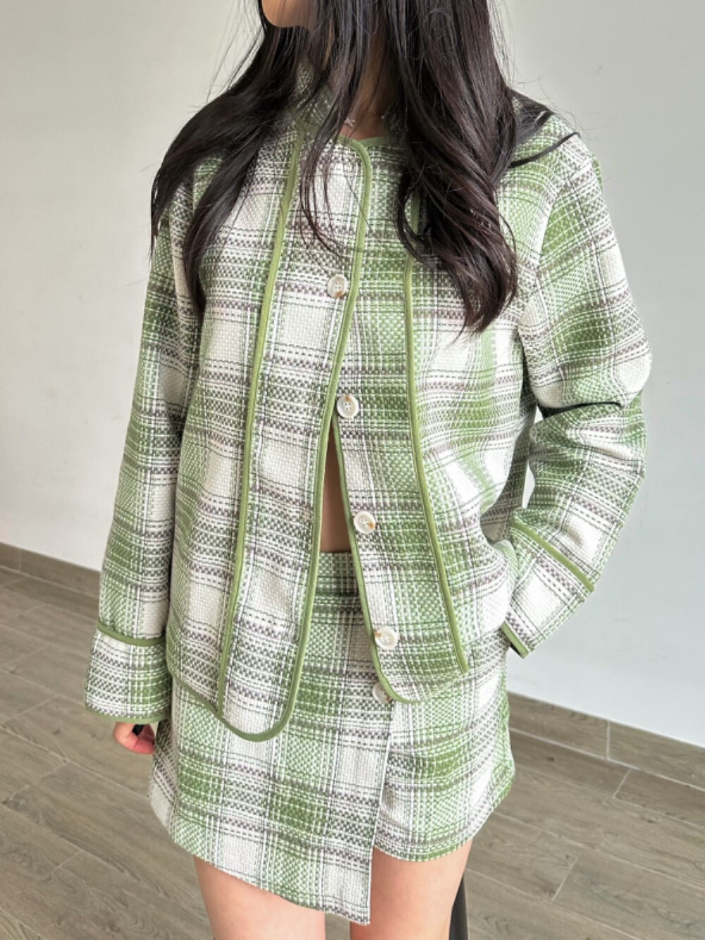 Wholesaler Unika Paris - Topstitched checked jacket