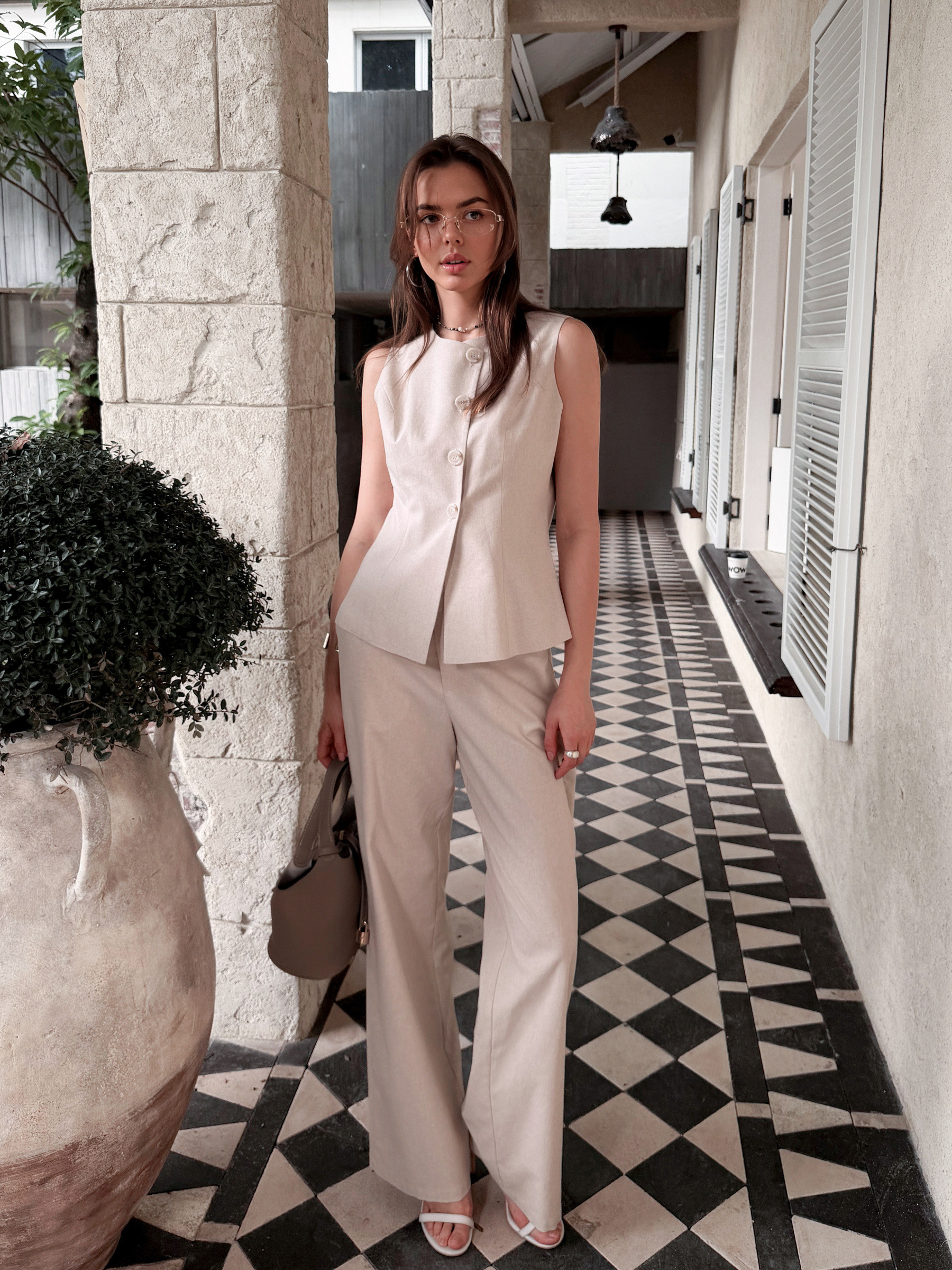 Wholesaler Unika Paris - Straight-leg linen trousers