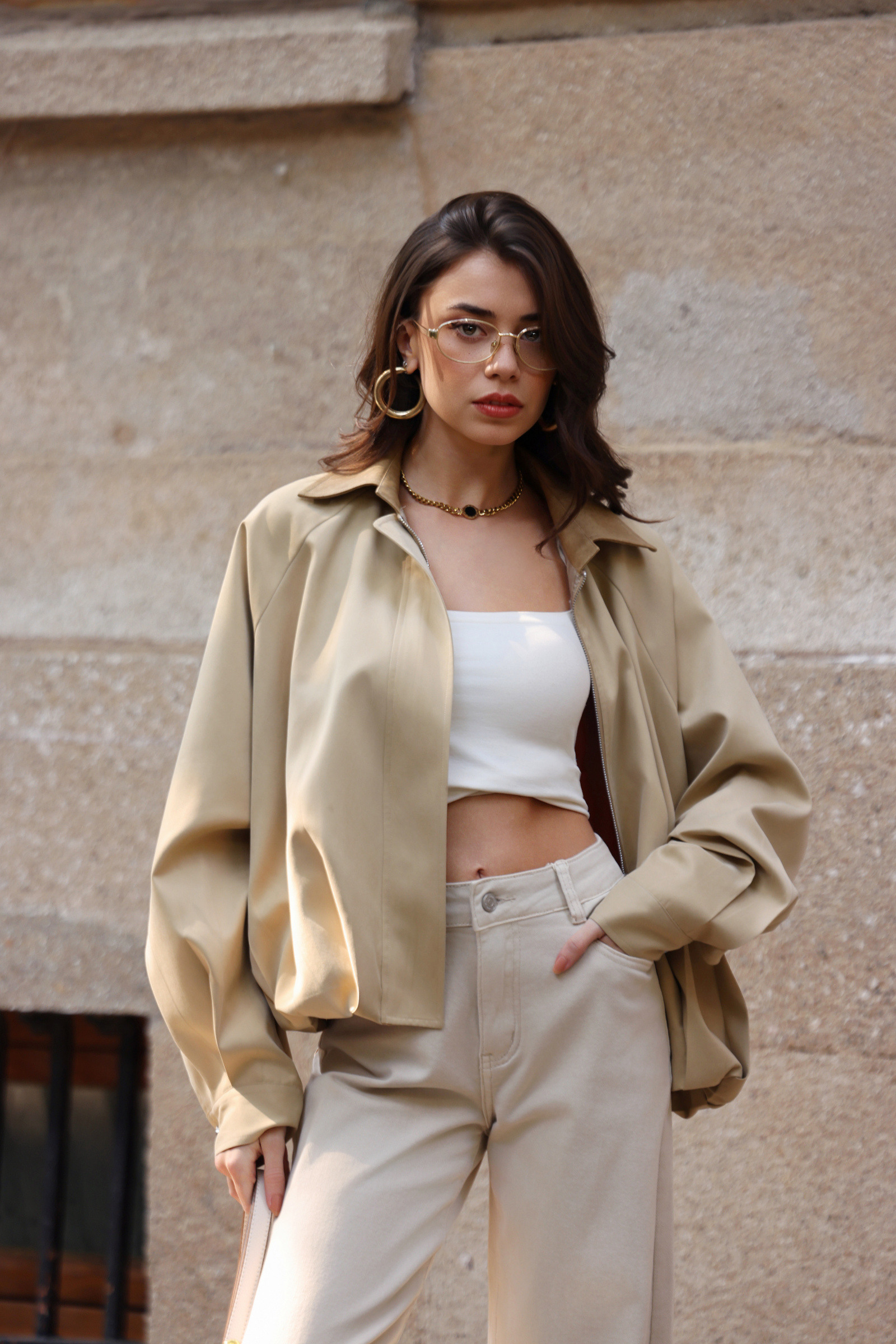Wholesaler Unika Paris - Bomber Jacket with Faux Leather Collar