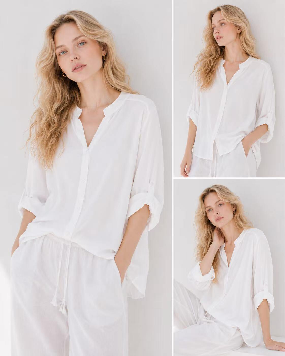 Wholesaler UPSTYLE - TENCEL SHIRT