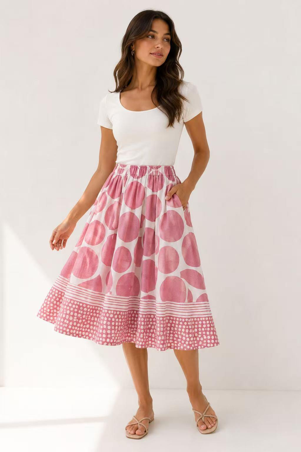 Mayorista UPSTYLE - FALDA CORTA CON ESTAMPADO GEOMÉTRICO