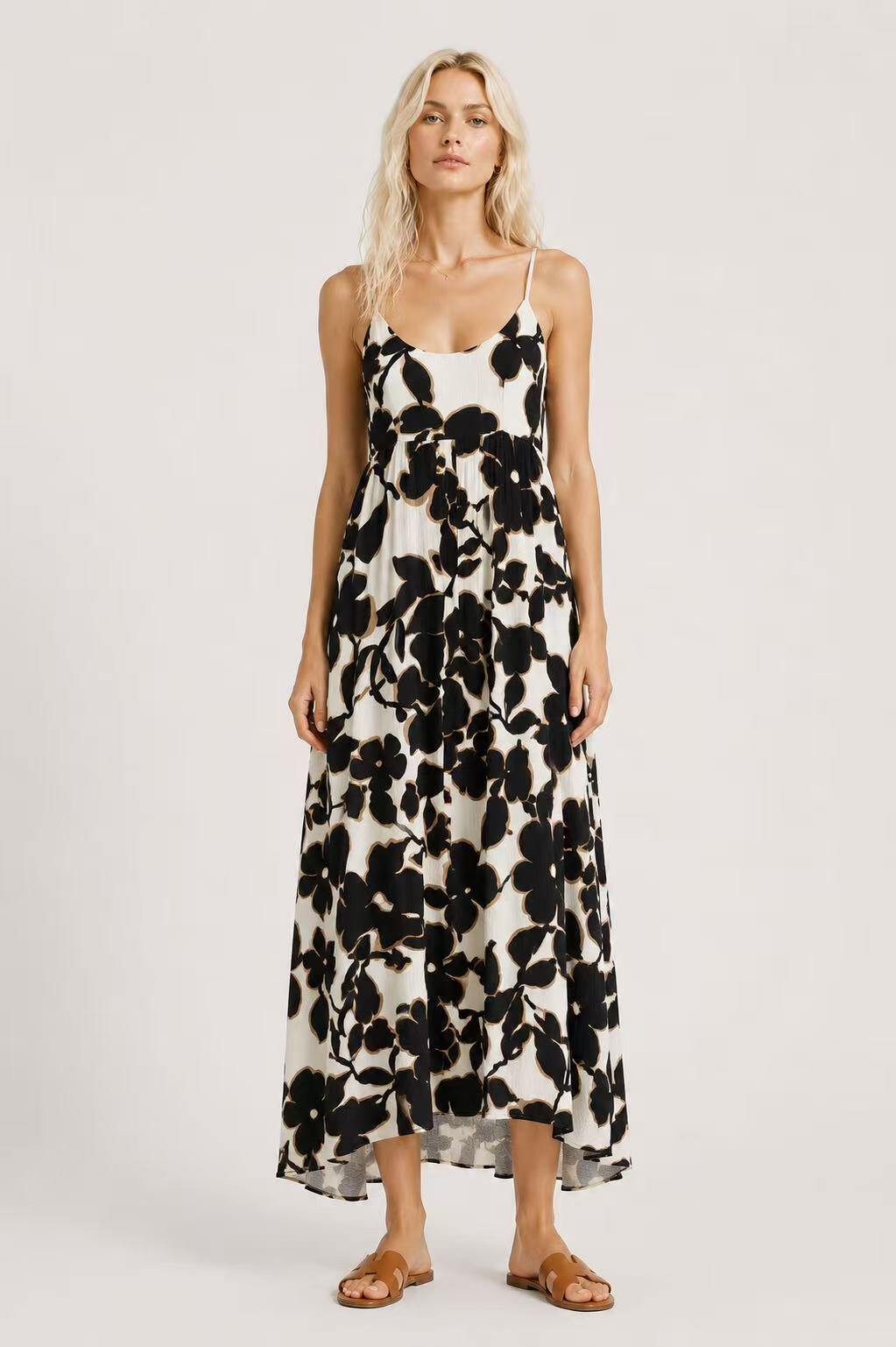 Mayorista UPSTYLE - VESTIDO MIDI ESTAMPADO FLORAL