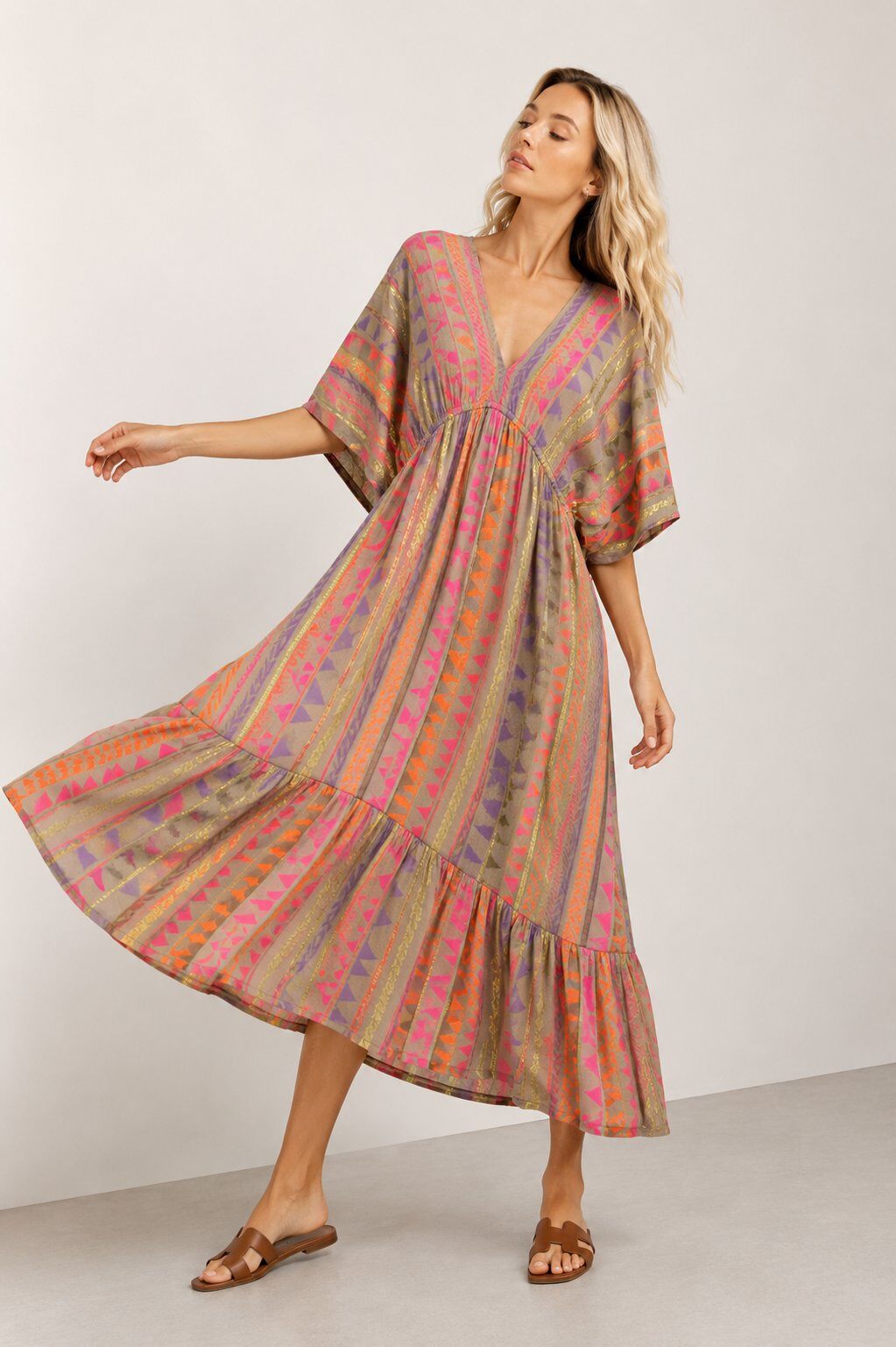Mayorista UPSTYLE - VESTIDO LARGO JACQUARD