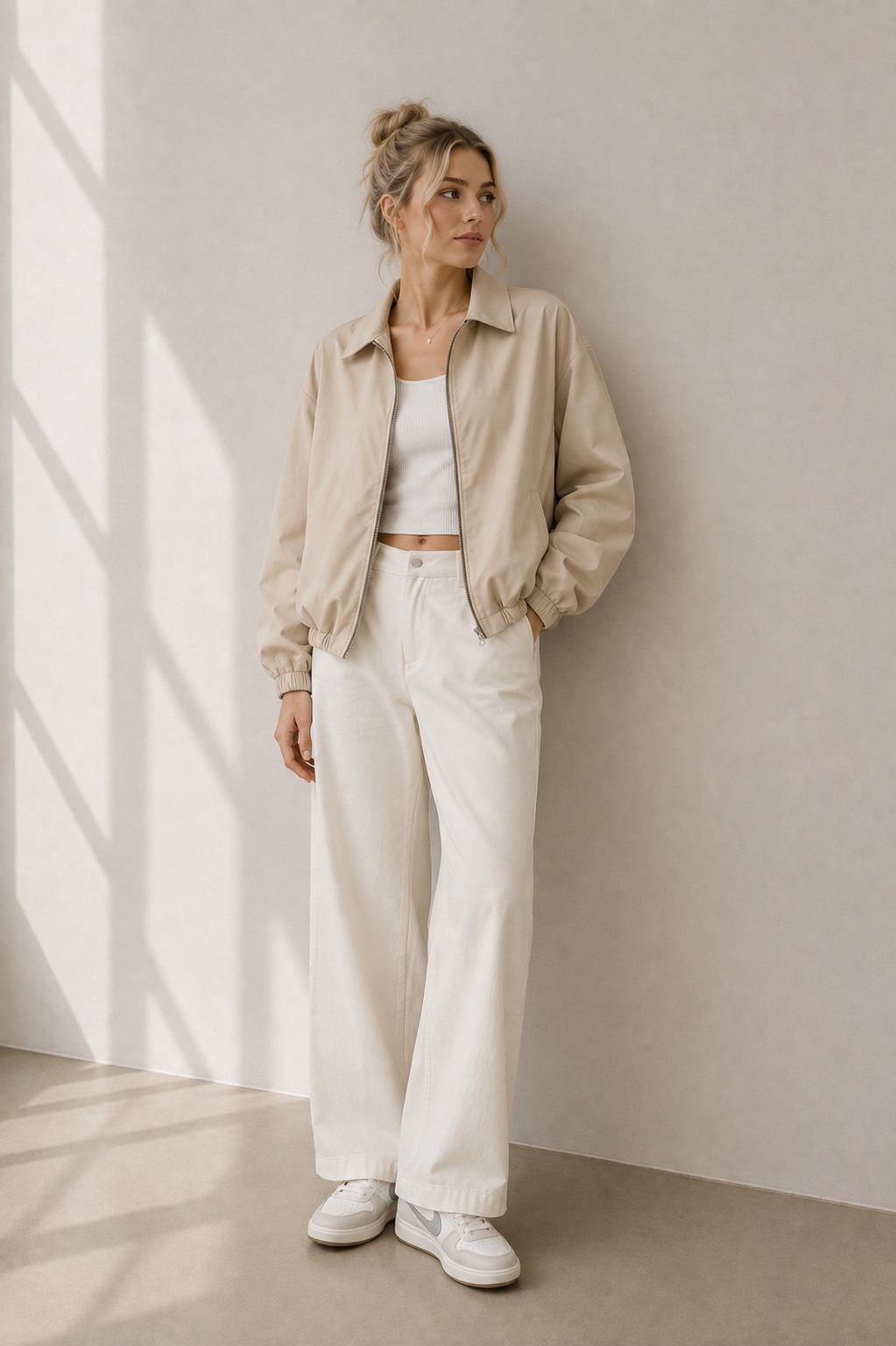 Wholesaler UPSTYLE - BOMBER JACKET WITH COLLAR