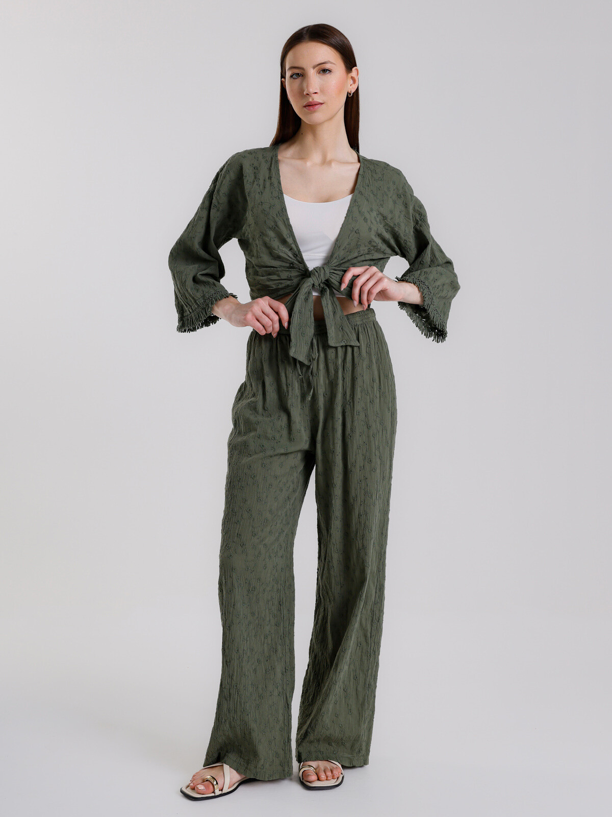 Grossiste V&L BRAND - Étole SANGALLO, uni disponible dans différentes couleurs, 100% COTON