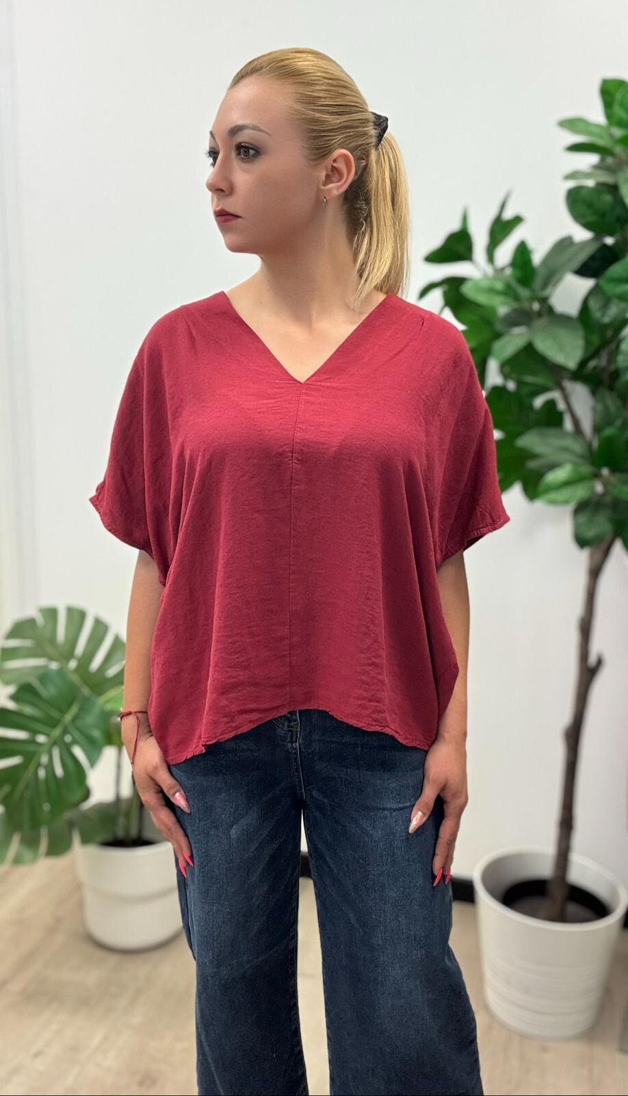Grossiste V&L BRAND - Chemisier OVERSIZE en lin-viscose