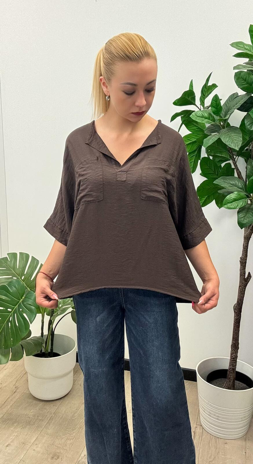 Grossiste V&L BRAND - Chemise décontractée OVERSIZE en Tencel