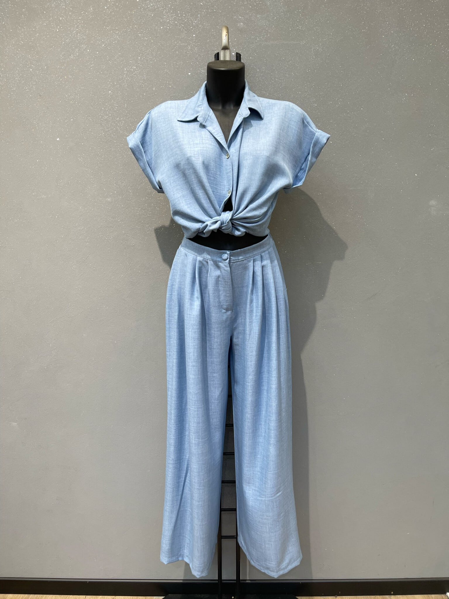 Wholesaler V&L BRAND - Coordinated casual set 2 pieces for women, trousers and short sleeve shirt