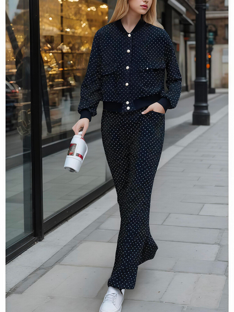 Wholesaler V&L BRAND - Elegant women's suit with rhinestones