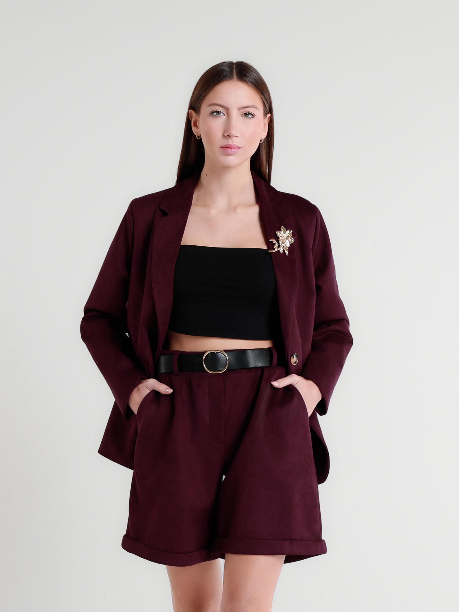 Grossiste V&L BRAND - Ensemble élégant en tissu synthétique effet suédé