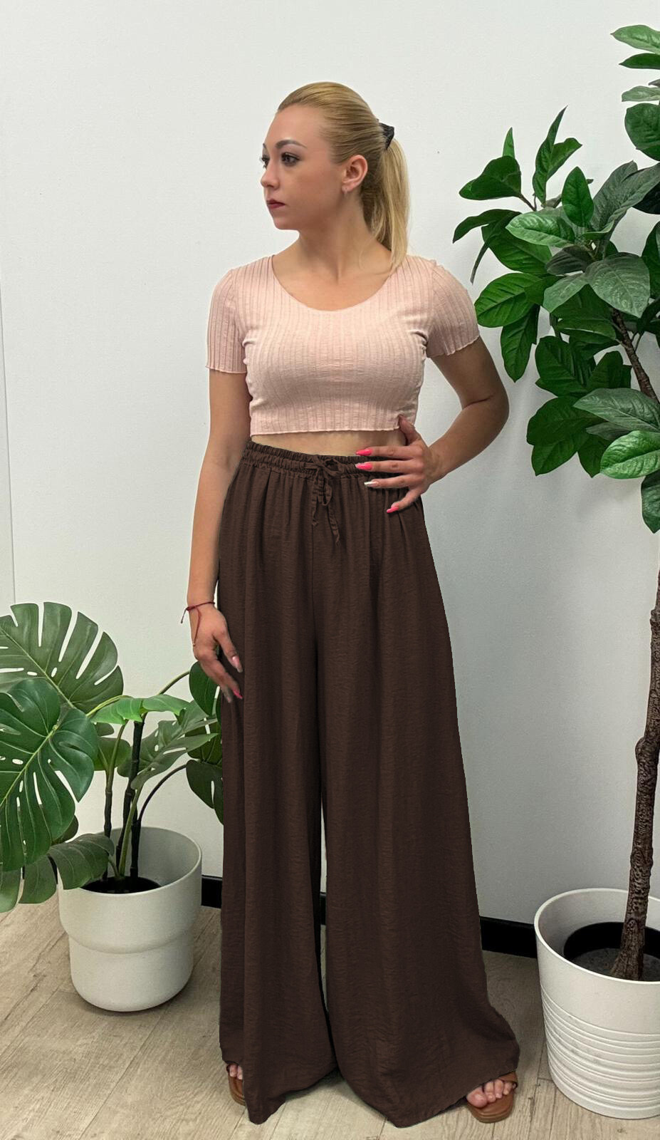 Grossiste V&L BRAND - Pantalon décontracté oversize en TENCEL