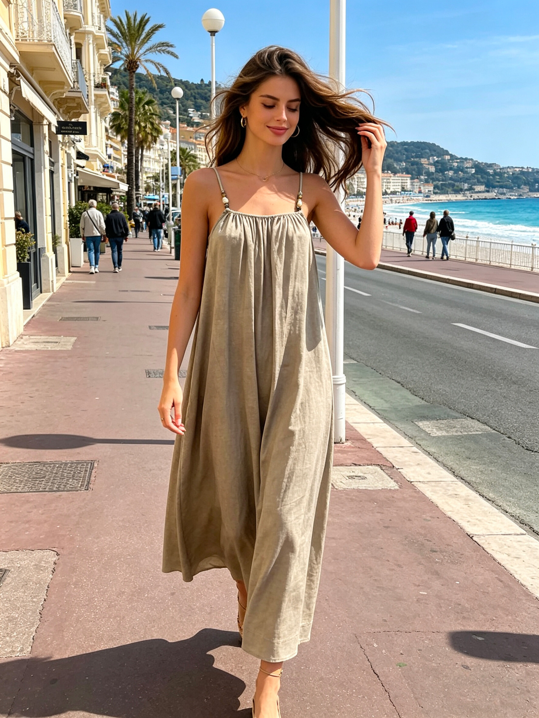 Wholesaler V&L BRAND - Elegant casual style summer dress, naturally dyed