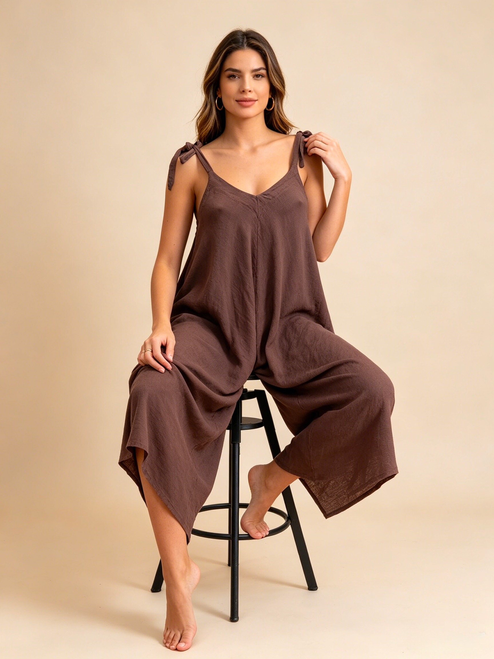 Wholesaler V&L BRAND - Women's midi jumpsuit in a casual style, perfect for everyday wear