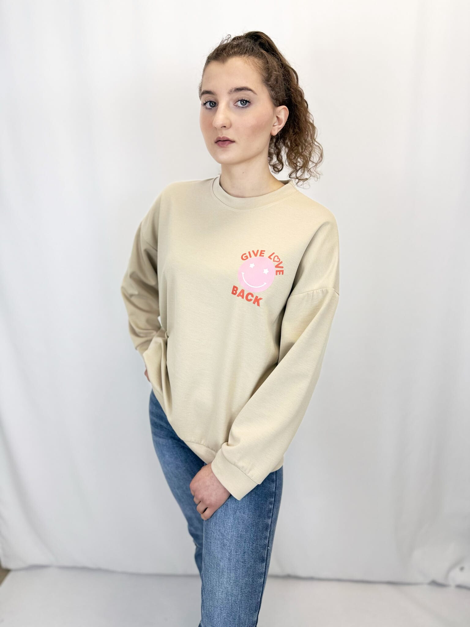 Wholesaler V&L BRAND - Light women's sweatshirt, solid color