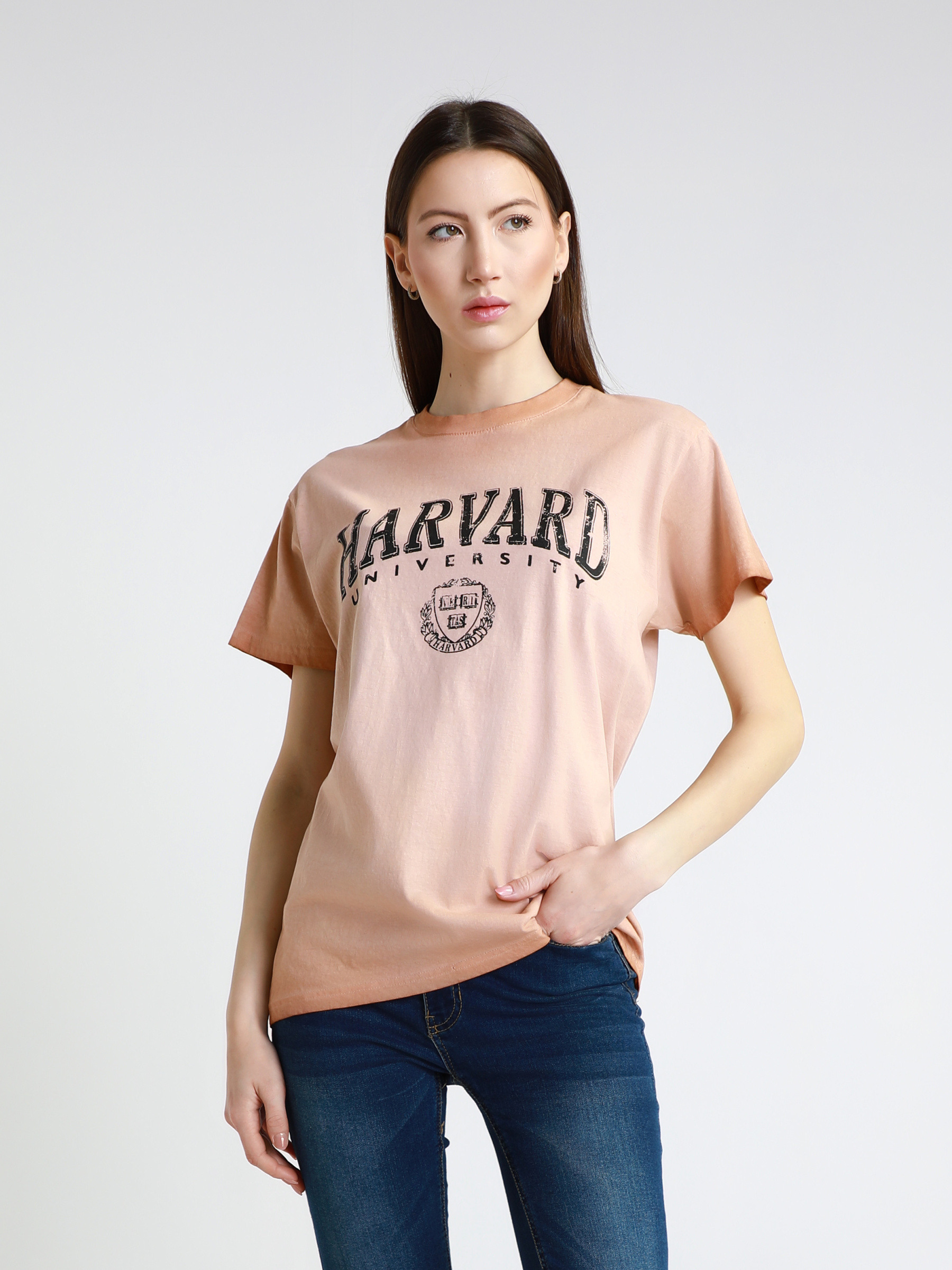Wholesaler V&L BRAND - T-shirt with Harvard print, cool dye