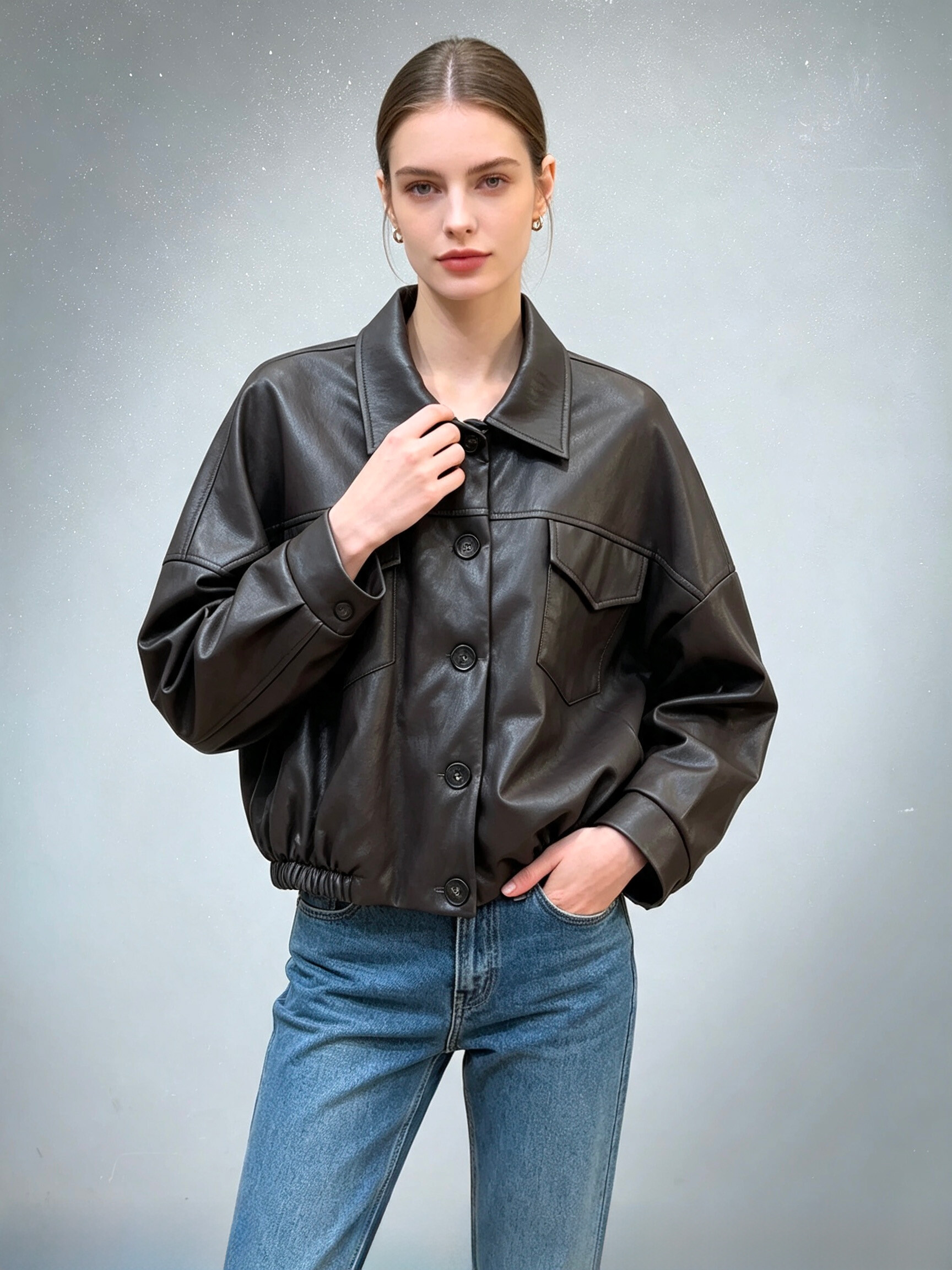 Wholesaler V&L BRAND - Soft leather jacket with a casual and elegant style