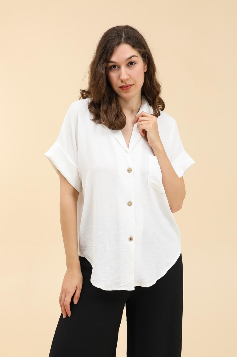 Wholesaler Van Der Rock Grande Taille - Plus size blouse with shirt collar