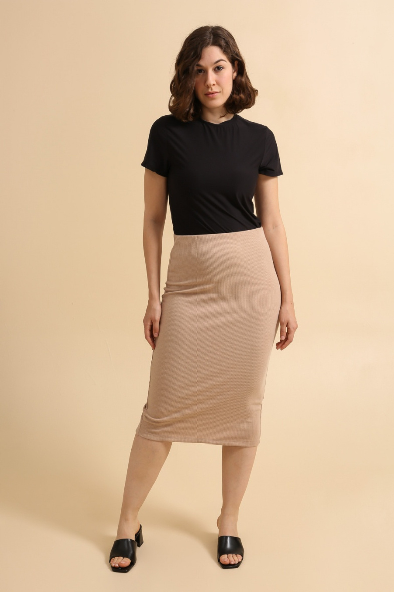 Wholesaler Van Der Rock Grande Taille - Plus size basic textured skirt
