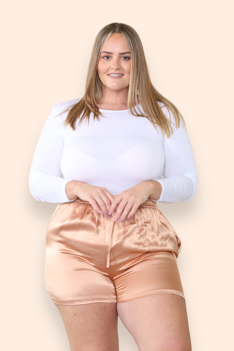 Wholesaler Van Der Rock Grande Taille - Casual plus size shorts in satin