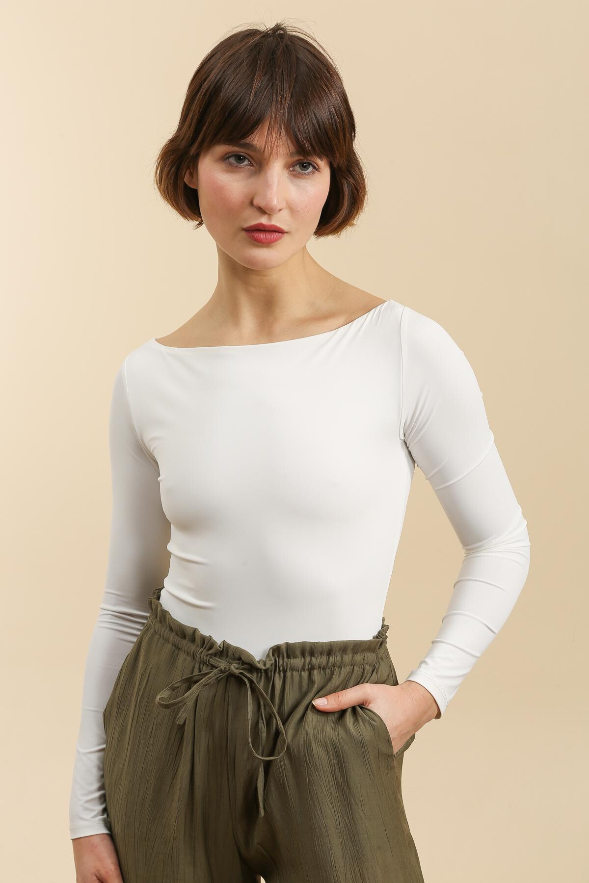 Wholesaler Van Der Rock - Long sleeve boat neck bodysuit