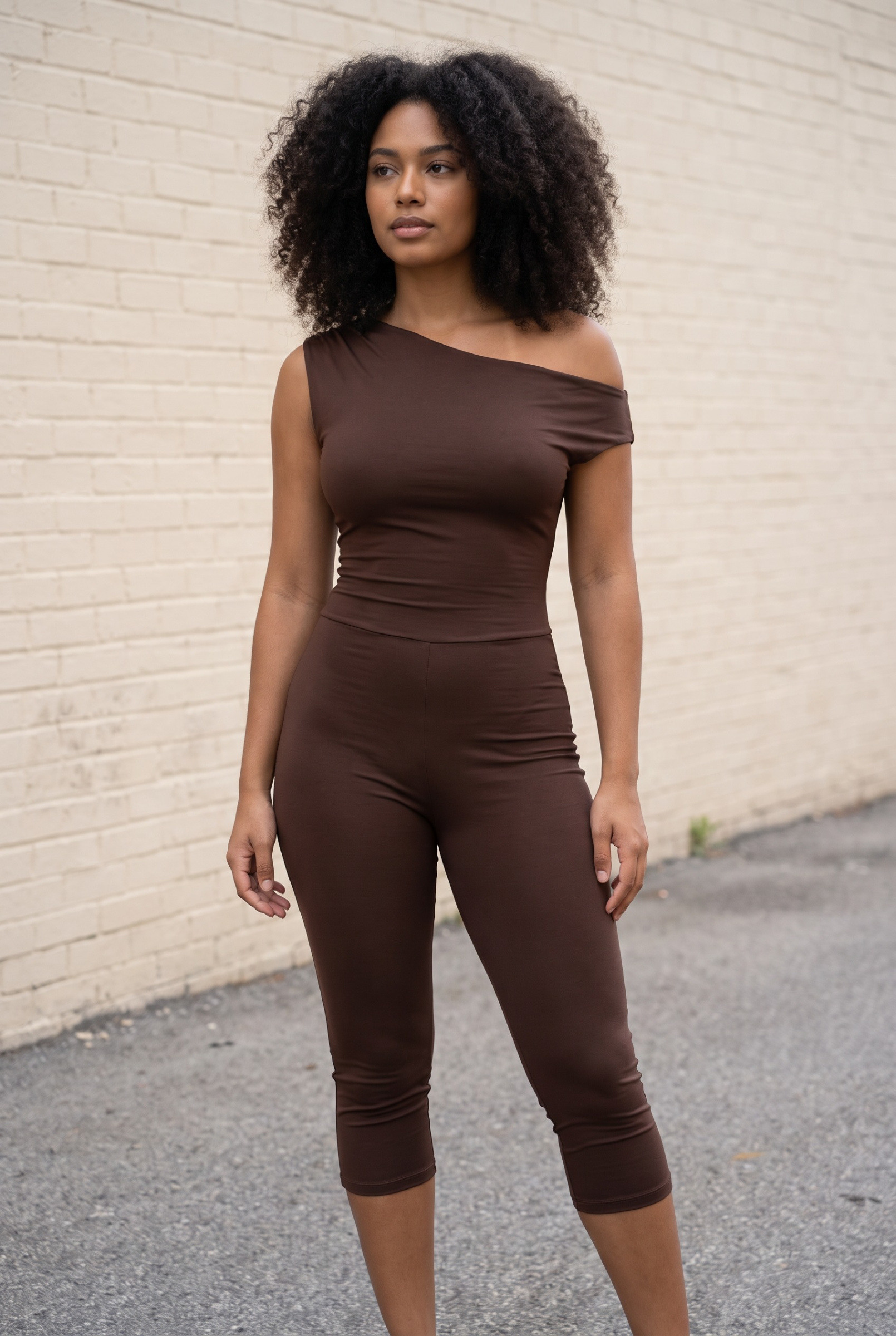 Wholesaler Van Der Rock - Asymmetric fitted capri jumpsuit