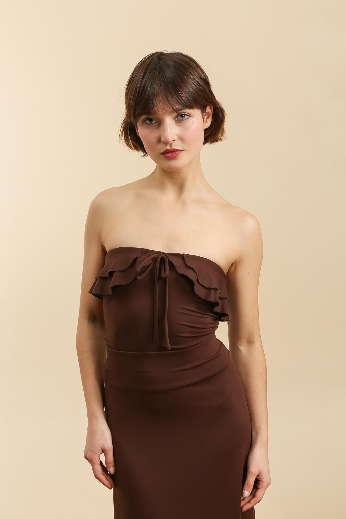 Wholesaler Van Der Rock - Lined bustier with ruffles