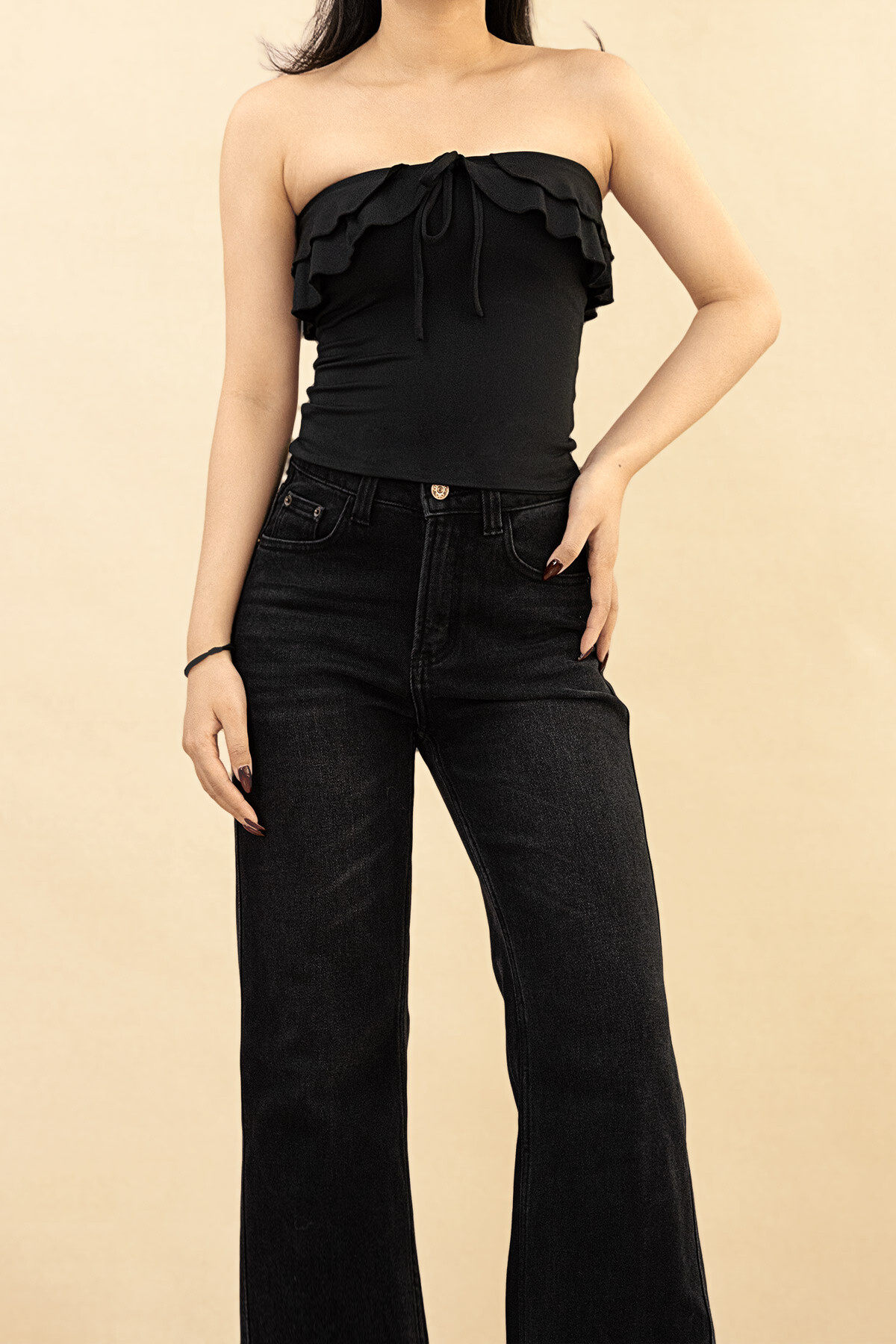 Wholesaler Van Der Rock - Lined bustier with ruffles