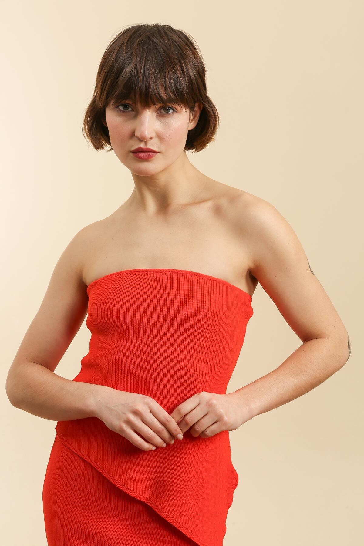 Grossista Van Der Rock - Bustier asimmetrico in rete intrecciata