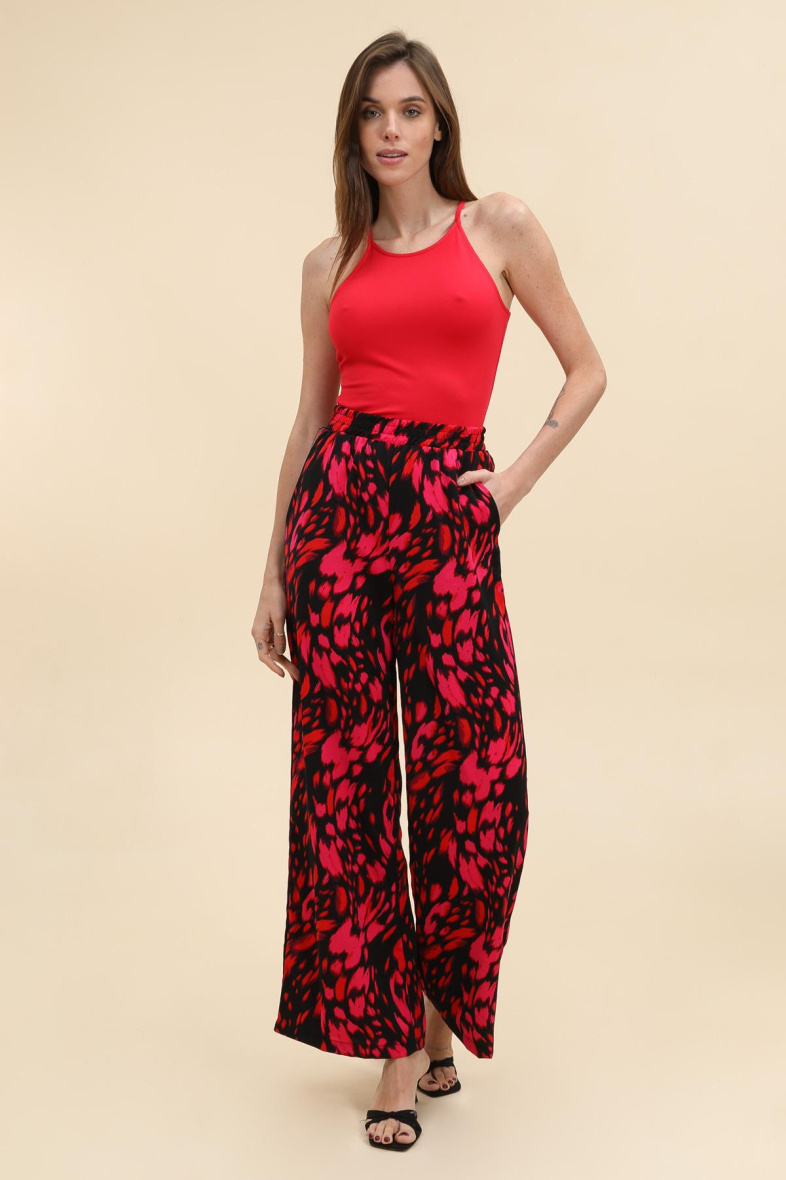 Grossista Van Der Rock - Pantaloni fluidi stampati con cintura elastica