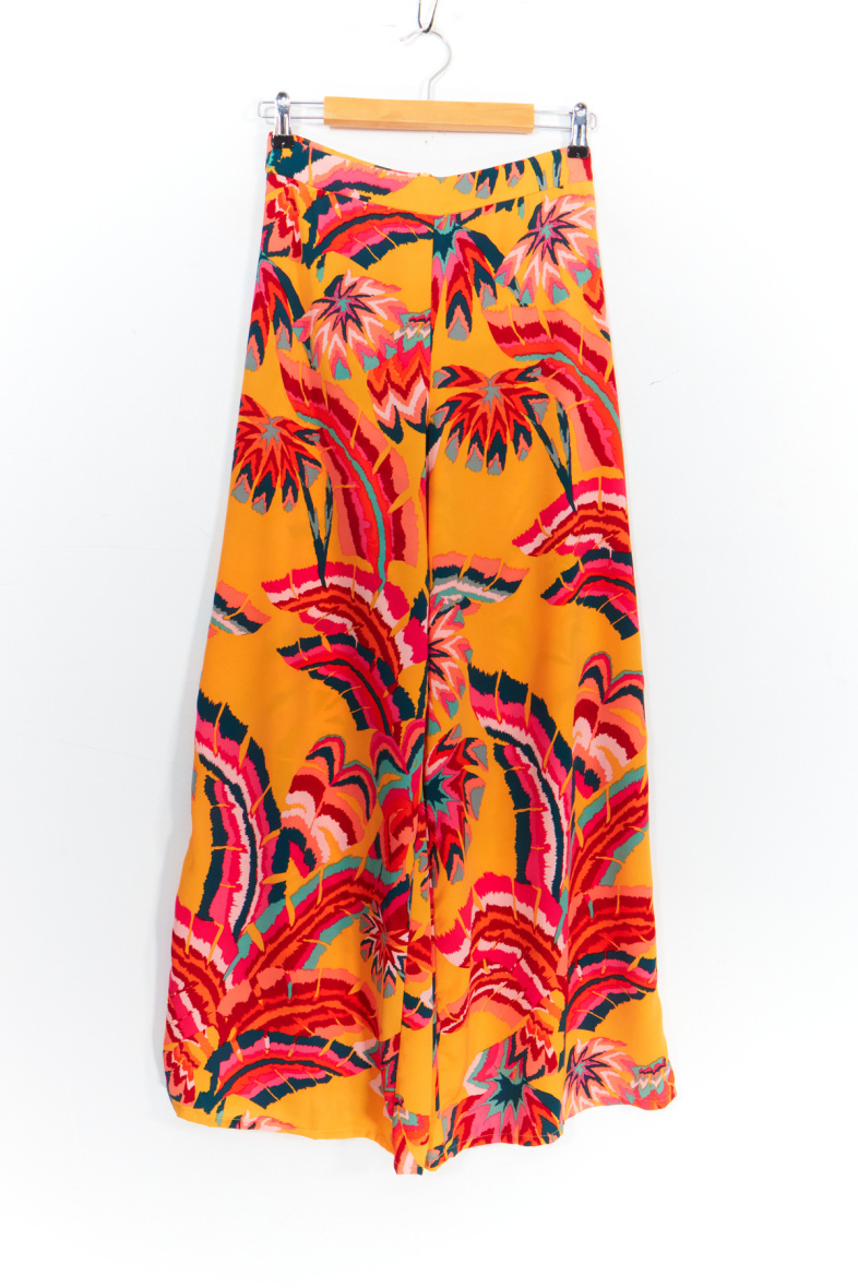 Wholesaler Van Der Rock - Basic wide pants in fluid printed fabric