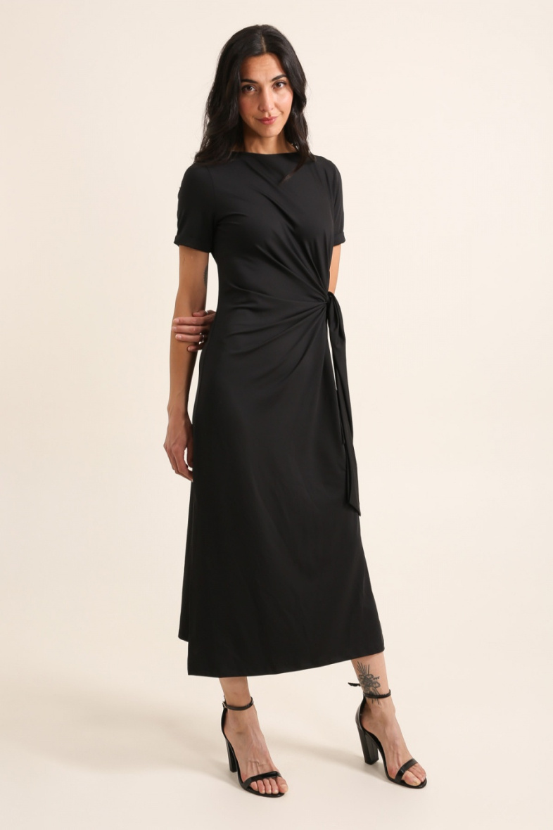 Wholesaler Van Der Rock - Draped t-shirt dress, with short sleeves